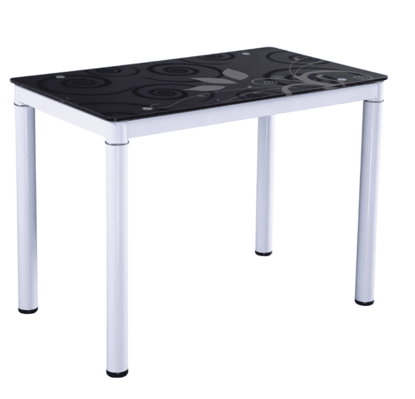 MôjNábytok Signal Jedálenský stôl DAMAR | 100x60 cm Farba: Čierno-biela